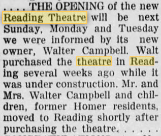 Reading Theatre - MARCH 27 1947 ARTICLE